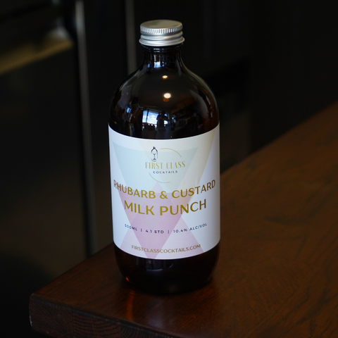 Rhubarb & Custard Milk Punch Cocktail 500ml