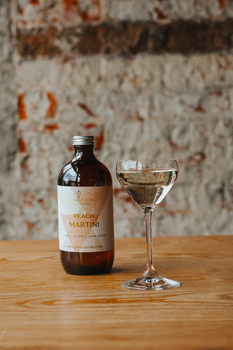 In Flight Peach Martini Cocktail