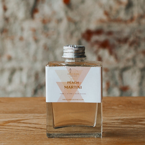 In Flight Peach Martini Cocktail