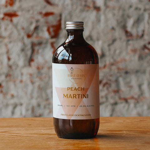 In Flight Peach Martini Cocktail