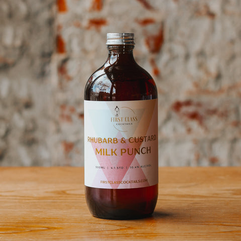 Rhubarb & Custard Milk Punch Cocktail 500ml