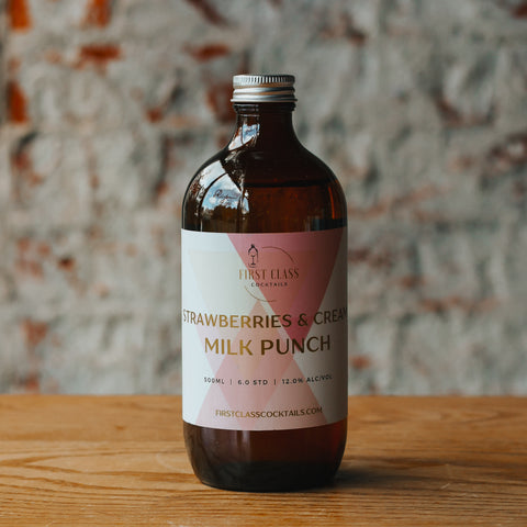 Strawberries & Cream Milk Punch Cocktail 500ml