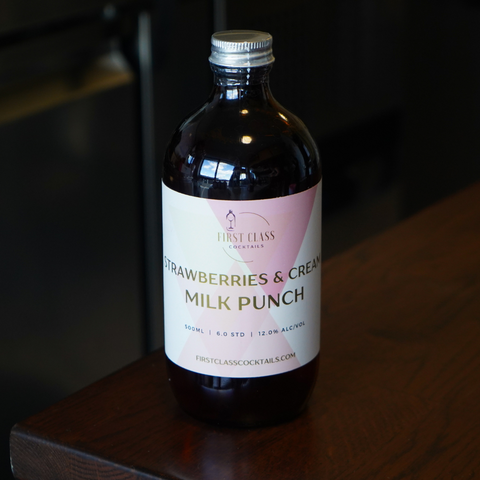 Strawberries & Cream Milk Punch Cocktail 500ml
