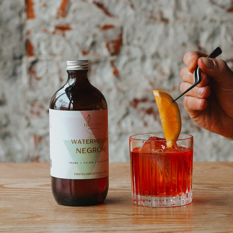 Watermelon Negroni Cocktail